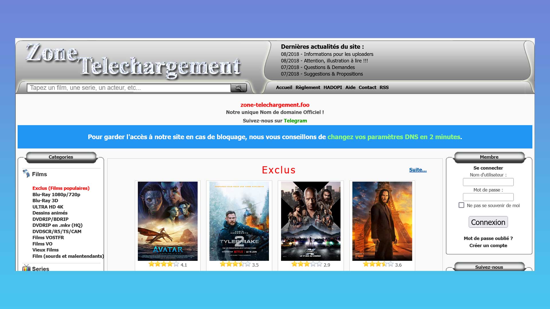 Regarder TELECHARGEMENTZ : La nouvelle adresse en septembre 2023 ! en  Direct Streaming